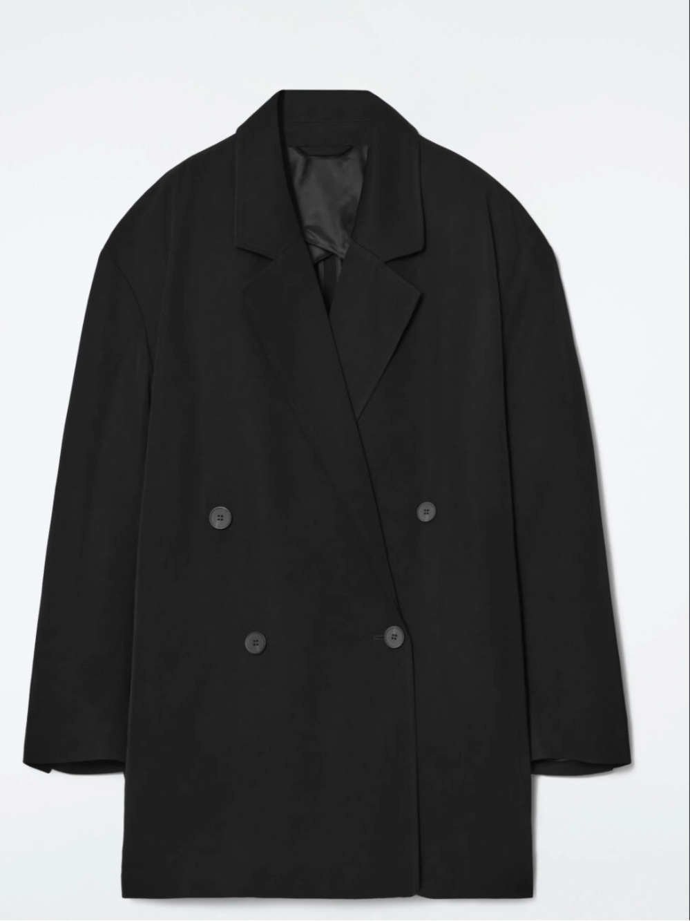 COS Oversized Draped Double-Breasted Blazer